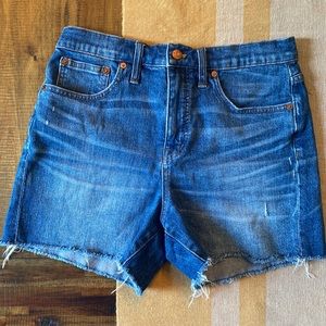 Madewell high rise denim shorts